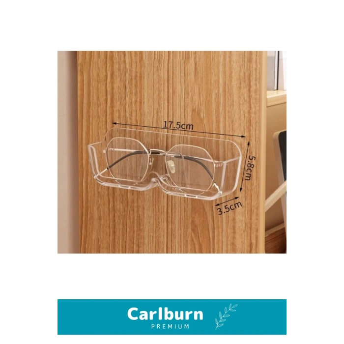 Özel Üretim Dolap İç Dışı Ayna Kenarı Banyo Duvar Kendinden Yapışkanlı Şeffaf Gözlük Standı - 5 Adet