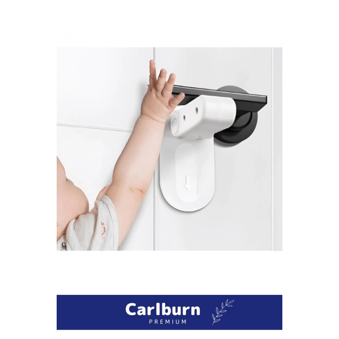 Özel Üretim 180 Derece Dönebilen Düğmeli Bebek Çocuk Koruyucu Kapı Kolu Kilidi - 1 Adet