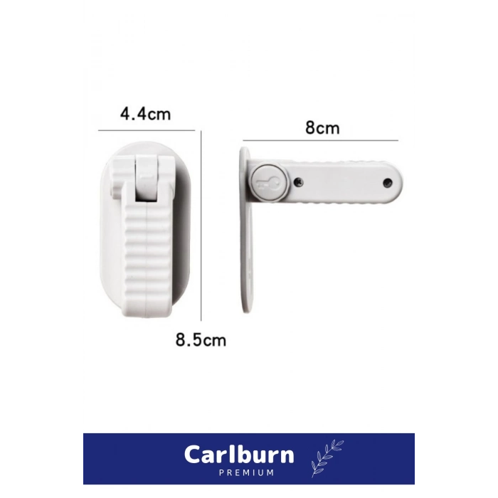 Özel Üretim 180 Derece Dönebilen Düğmeli Bebek Çocuk Koruyucu Kapı Kolu Kilidi - 2 Adet