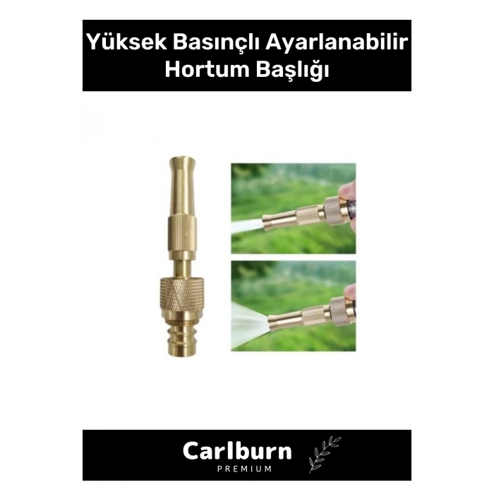 Premium Seri 15mm Bahçe Araba Dış Cephe Balkon Yüksek Basınçlı Ayarlanabilir Hortum Başlığı