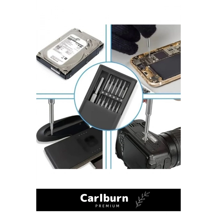 Özel Üretim Dayanıklı Güvenilir Ergonomik Başlıklı Pratik Taşınabilir 25 Parça Tornavida Seti