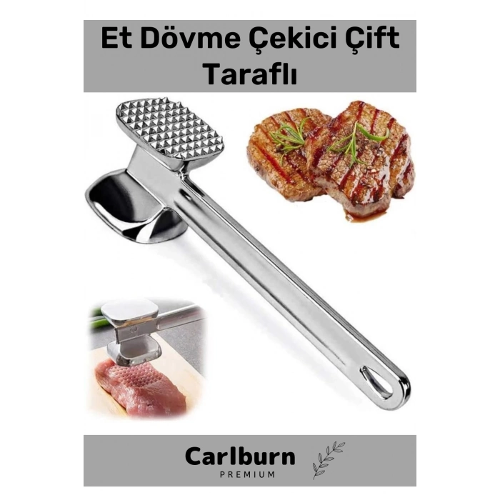 Premium Seri Paslanmaz Çelik Yüksek Kaliteli Kolay Temizlenir Et Dövme Çekici Çift Taraflı