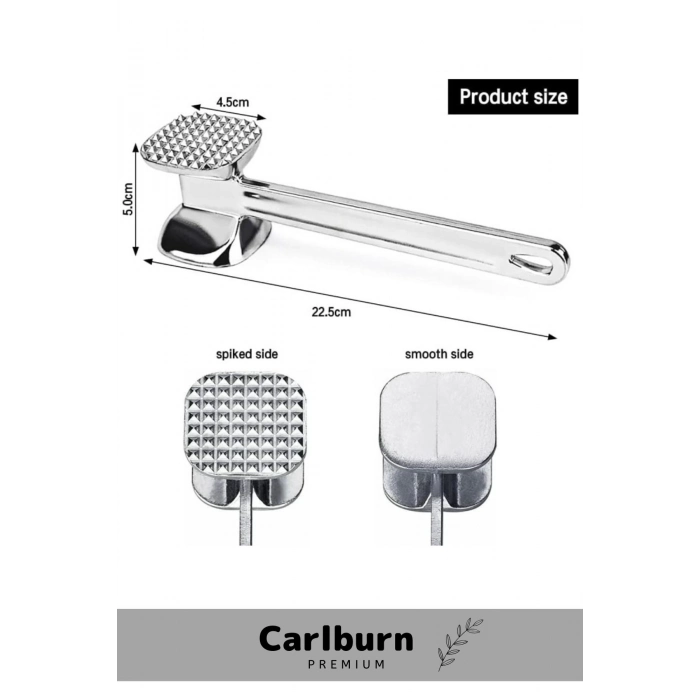 Premium Seri Paslanmaz Çelik Yüksek Kaliteli Kolay Temizlenir Et Dövme Çekici Çift Taraflı