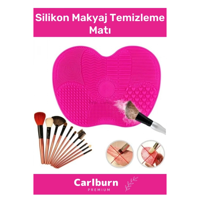 Özel Üretim Pratik Yıkanabilir Kurutulabilir Silikon Makyaj Fırçası Süngeri Temizleme Matı Aparatı