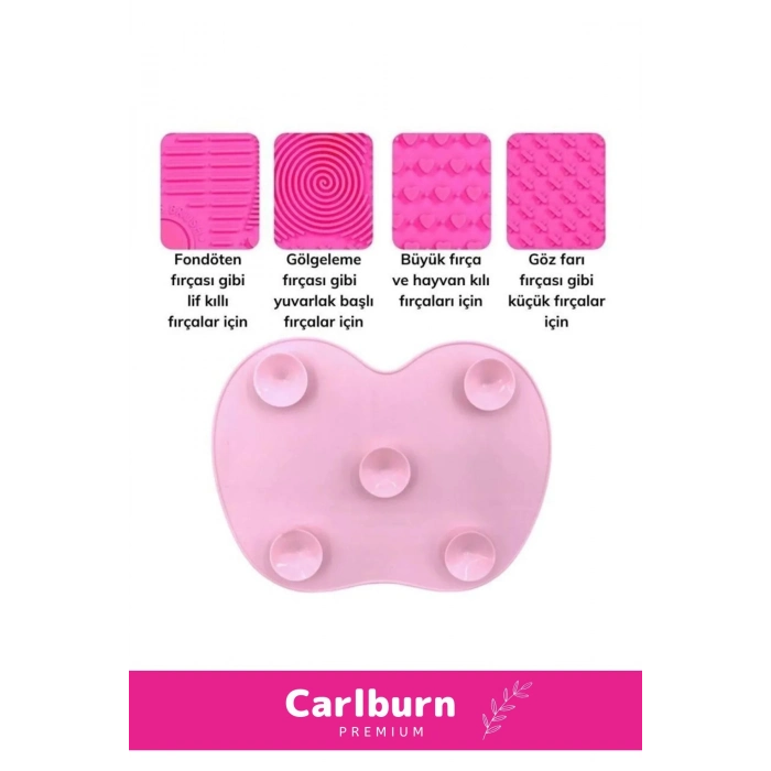 Özel Üretim Pratik Yıkanabilir Kurutulabilir Silikon Makyaj Fırçası Süngeri Temizleme Matı Aparatı