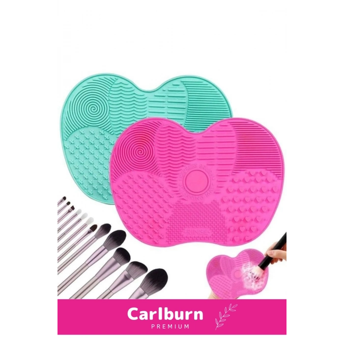 Özel Üretim Pratik Yıkanabilir Kurutulabilir Silikon Makyaj Fırçası Süngeri Temizleme Matı Aparatı