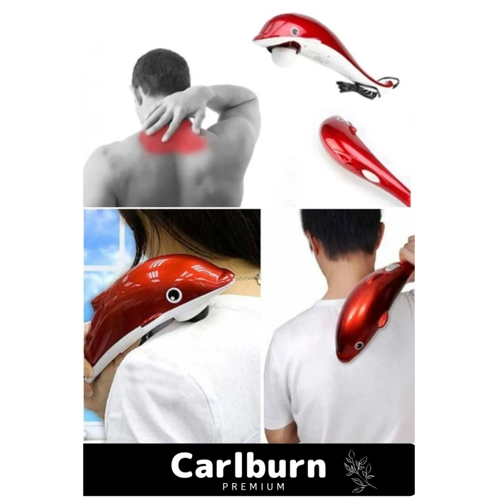 Premium Kolay Kullanım Zindelik Rahatlatıcı Boyun Sırt Tüm Vücut 3 Başlıklı Yunus Balığı Masaj Aleti