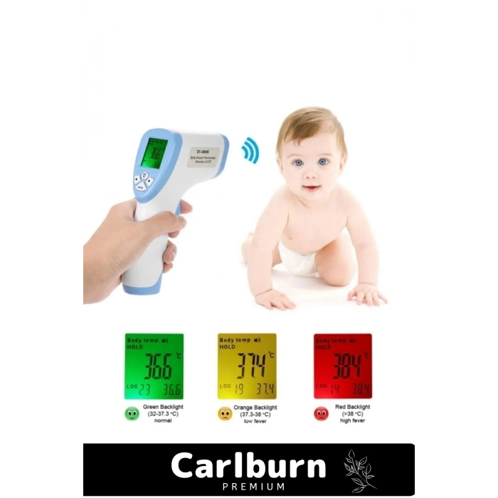Premium Seri Kızılötesi Pilli Temassız Alın Boyun Bilek Hassas Ateş Ölçer Dijital Termometre
