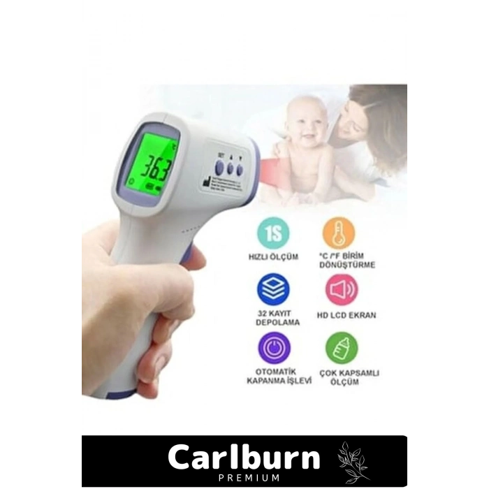 Premium Seri Kızılötesi Pilli Temassız Alın Boyun Bilek Hassas Ateş Ölçer Dijital Termometre