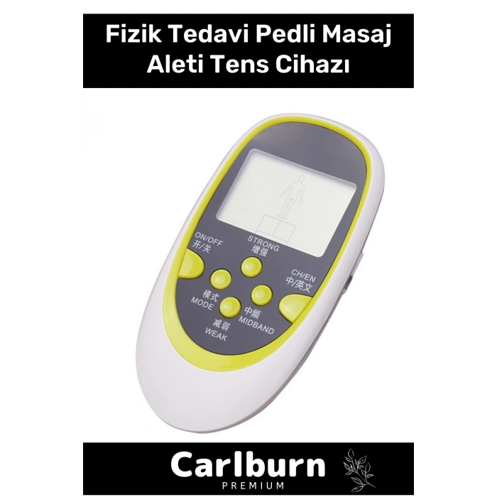 Premium Portatif Dijital Kolay Kullanım Temizlenebilir Fizik Tedavi Pedli Masaj Aleti Tens Cihazı