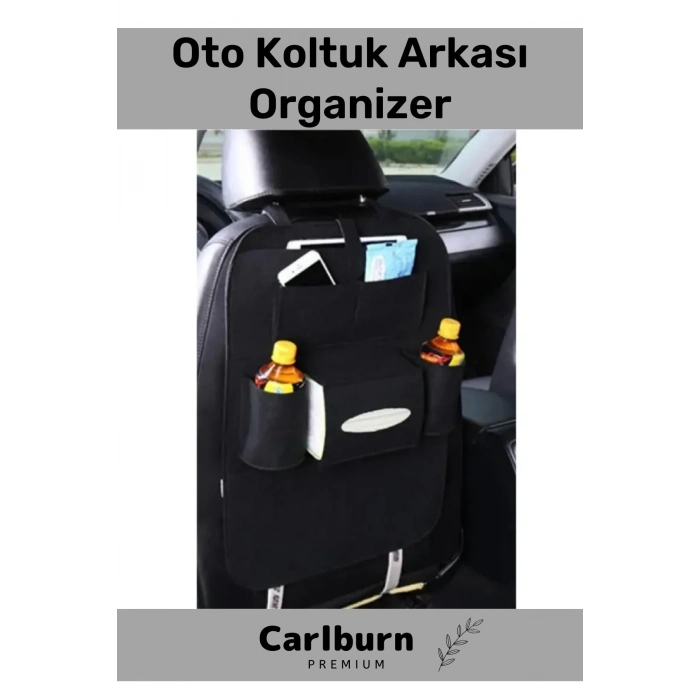 Premium Seri Çok Gözlü Keçe Elastan Üretim Pratik Sökülüp Takılır Oto Koltuk Arkası Organizer
