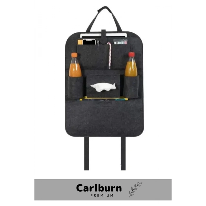 Premium Seri Çok Gözlü Keçe Elastan Üretim Pratik Sökülüp Takılır Oto Koltuk Arkası Organizer