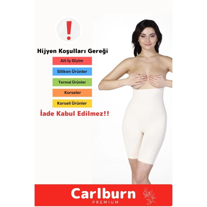 Yüksek Bel İnceltici Terlemeyi Önleyen Kaymaz Destekli İz Göstermeyen Uzun Paçalı Toparlayıcı Korse