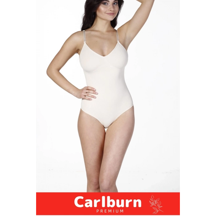 İz Saklayan Lazer Kesim İnceltici Etkili Push-Up Askılı Toparlayıcı Çıtçıtlı Slip Body Zıbın Korse