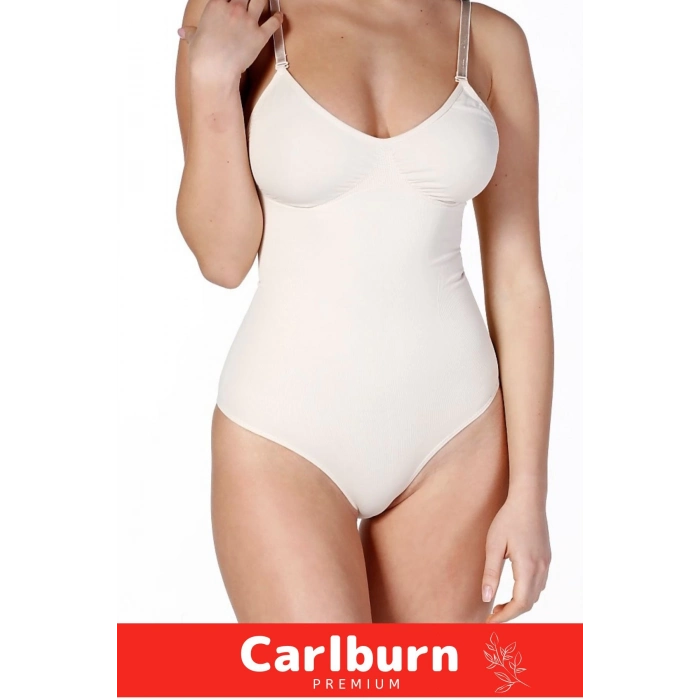 İz Saklayan Lazer Kesim İnceltici Etkili Push-Up Askılı Toparlayıcı Çıtçıtlı Slip Body Zıbın Korse