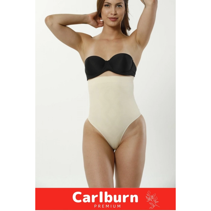 Yüksek Bel Karın Toparlayıcı Kaymaz İz Göstermeyen Sıkılaştırıcı Kadın Slip String Tanga Korse