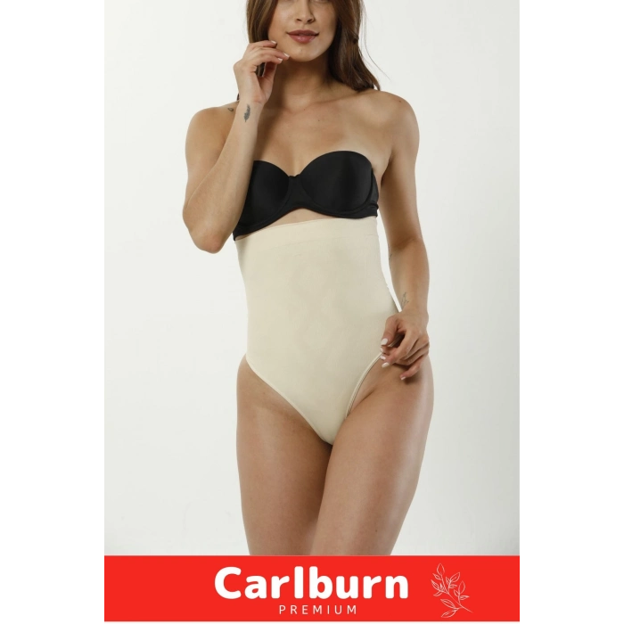 Yüksek Bel Karın Toparlayıcı Kaymaz İz Göstermeyen Sıkılaştırıcı Kadın Slip String Tanga Korse