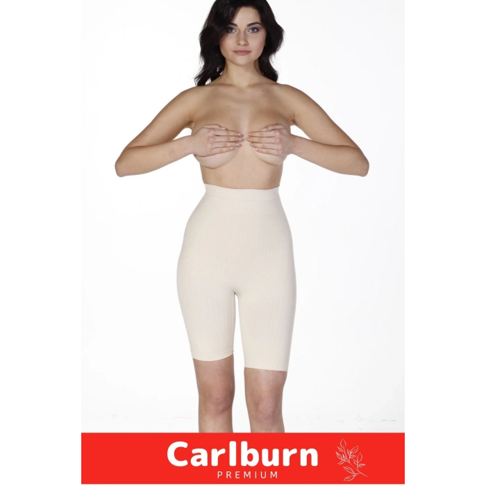 Premium Doğum Sezeryan Sonrası Vücut Kaymaz Silikonlu Toparlayıcı Selüllit Önleyici Paçalı Korse