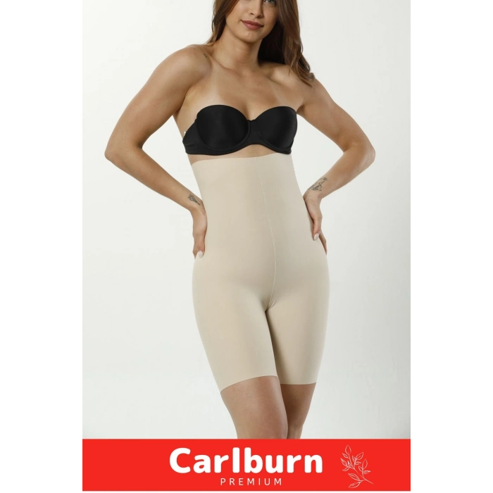 İz Yapmaz Kaymayı Önleyen Silikon Toparlayıcı Şekillendirici Şık Lazer Kesim Yüksek Bel Paçalı Korse