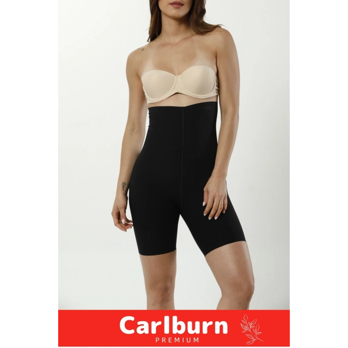 İz Yapmaz Kaymayı Önleyen Silikon Toparlayıcı Şekillendirici Şık Lazer Kesim Yüksek Bel Paçalı Korse