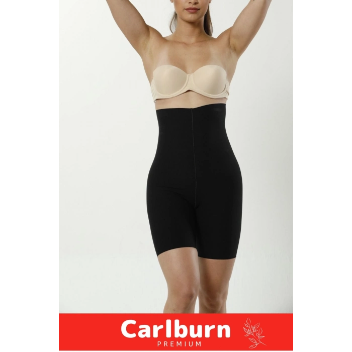 İz Yapmaz Kaymayı Önleyen Silikon Toparlayıcı Şekillendirici Şık Lazer Kesim Yüksek Bel Paçalı Korse