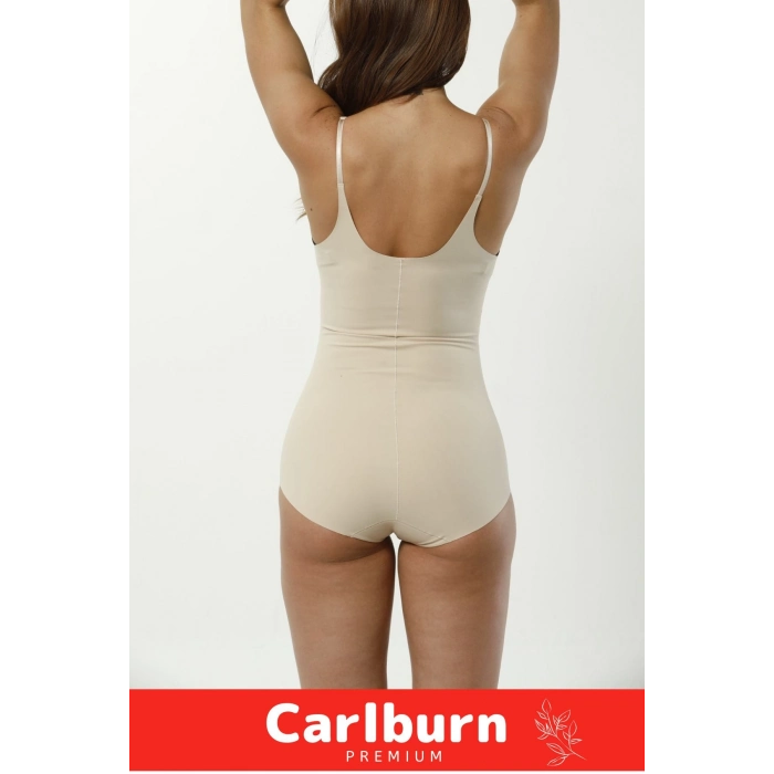 2 Beden Küçülten İz Göstermeyen Kaymaz Toparlayıcı Kadın Lazer Kesim Gögüs Destekli Bady Korse