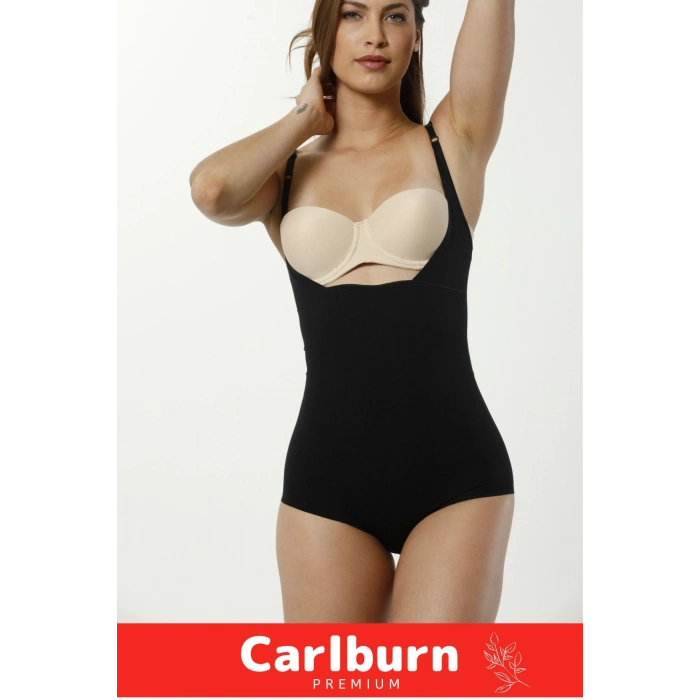 2 Beden Küçülten İz Göstermeyen Kaymaz Toparlayıcı Kadın Lazer Kesim Gögüs Destekli Bady Korse