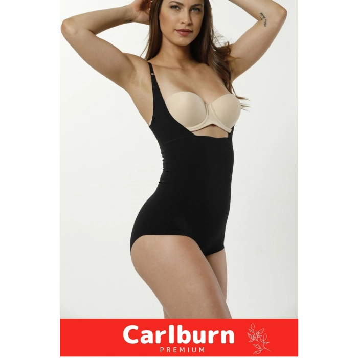 2 Beden Küçülten İz Göstermeyen Kaymaz Toparlayıcı Kadın Lazer Kesim Gögüs Destekli Bady Korse