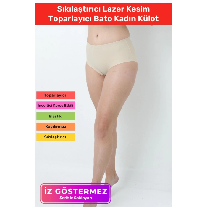İz Göstermeyen Toparlayıcı Kaymaz Toparlayıcı Sıkılaştırıcı Lazer Kesim Toparlayıcı Bato Kadın Külot