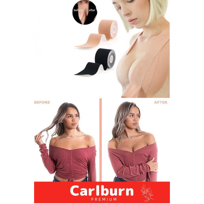 Yeni Ürün Suya Tere Dayanıklı Göğüs Kaldırıcı Dikleştirici Sabitleyici Şekillendirici Bant - 5 Metre