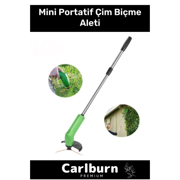 Özel Üretim Mini Cepte Taşınabilir Kablo Gaz Gerektirmez Bağ Bahçe Portatif Çim Ot Biçme Aleti