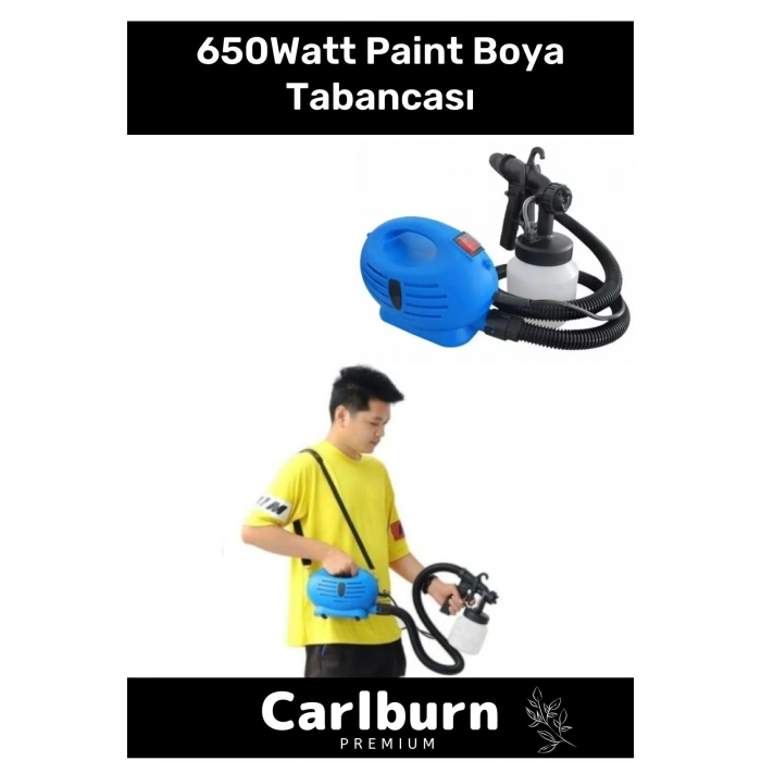 Özel Üretim 650W Güçlü Motor 15 Metre Kareyi 10 Dakikada Boyayan Paint Boya Tabancası