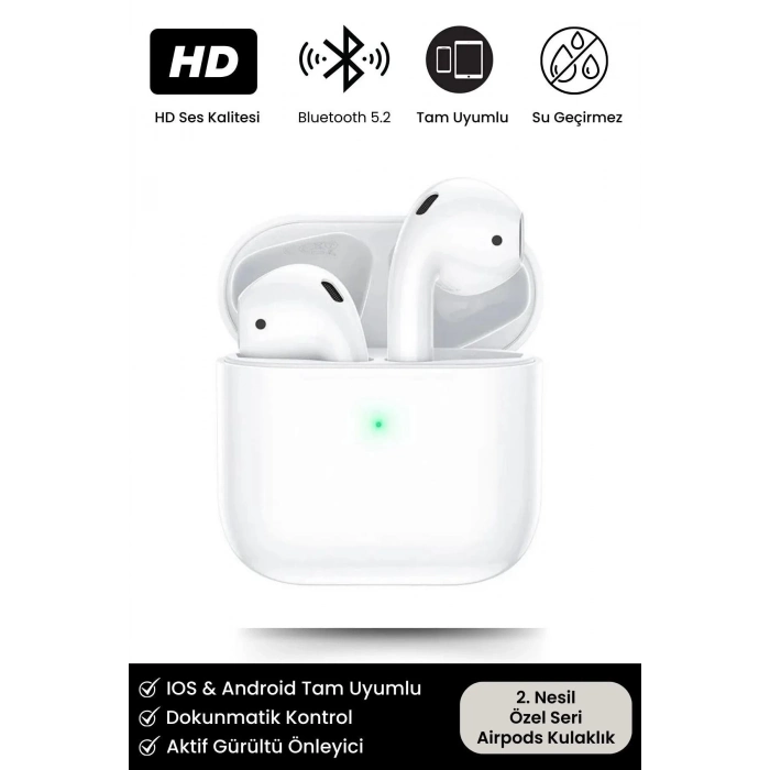 Premium Özel Seri Ios Android Uyumlu Bluetooth Kulaklık Kulak İçi 2. Nesil Kablosuz Kulaklık