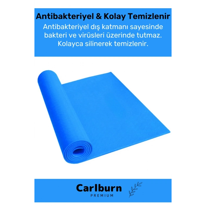 Özel Konfor Model Çift Taraflı Kaymaz Silinebilir Antibakteriyel Eva Yoga Meditasyon Minderi 4mm Mat