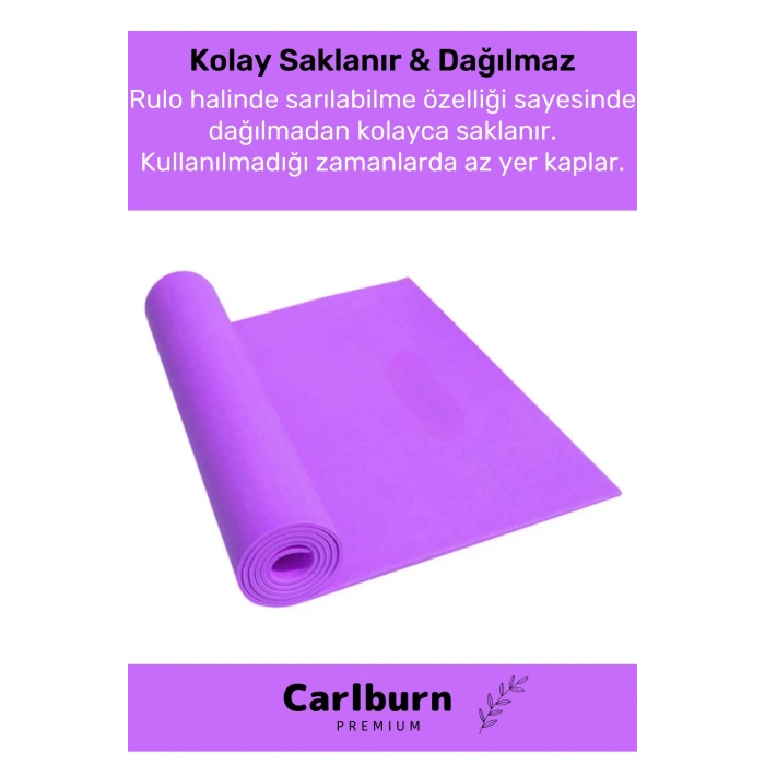Özel Konfor Model Çift Taraflı Kaymaz Silinebilir Antibakteriyel Eva Yoga Meditasyon Minderi 4mm Mat