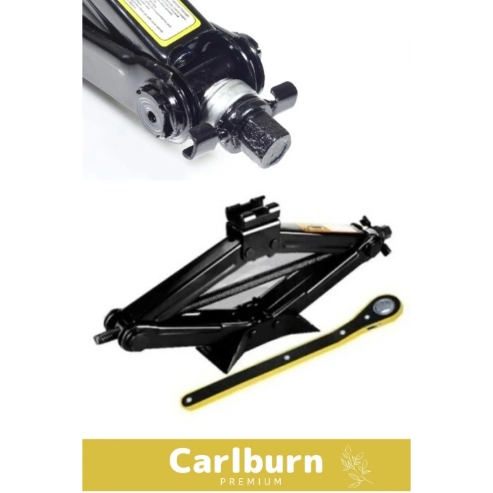 Premium Seri Araba Kaldırma Akordiyon Tip Makas Cırcır Kollu 1.5 Ton Bijon Anahtarlı Kriko Set