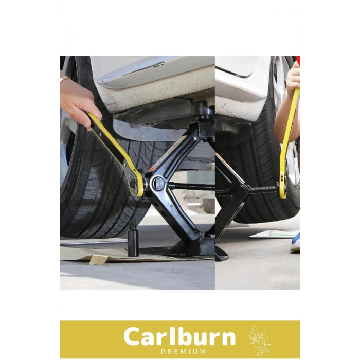 Premium Seri Araba Kaldırma Akordiyon Tip Makas Cırcır Kollu 1.5 Ton Bijon Anahtarlı Kriko Set