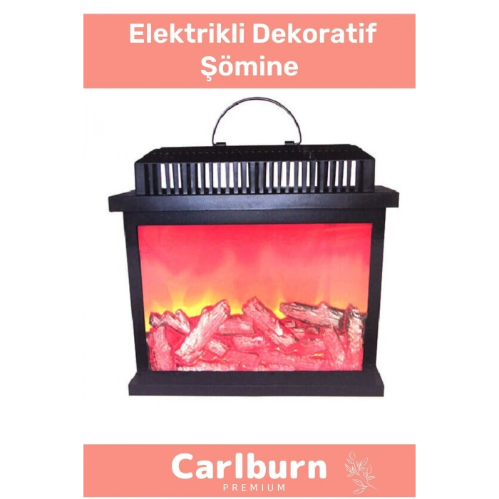 Özel Üretim Kaliteli Malzeme Pilli Usb Kablolu Ateş Görünümlü Asılabilir Elektrikli Dekoratif Şömine