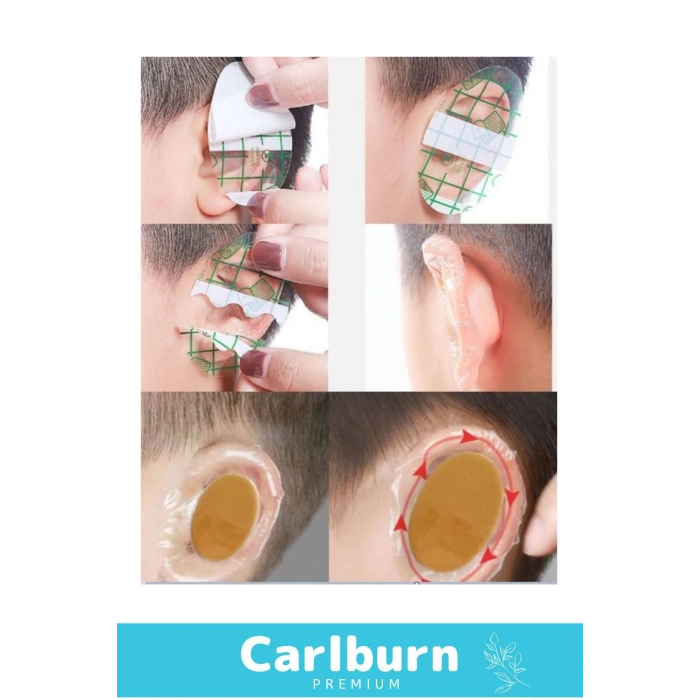 Özel Üretim Güvenli Su Kaçırmaz Yumuşak Bebek Banyo Kulak Koruyucu Şeffaf Bant 10 Adet