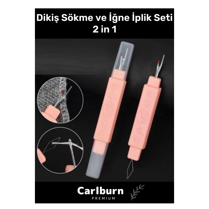 Özel Üretim Çok Fonksiyonlu Ergonomik Tasarım Pratik Hızlı Dikiş Sökme ve İğne İplik Seti 2 in 1