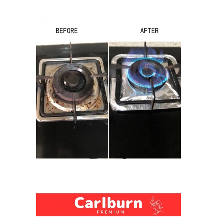 Özel Üretim Estetik Görünümlü Pratik Şık Dayanıklı Gümüş Alüminyum Ocak Koruyucu Folyo - 10 Adet