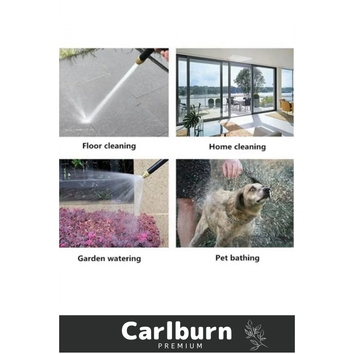 Premium Seri Ayarlanabilir Başlıklı Güçlü Basınçlı Çok Fonksiyonlu Araba Yıkama Tabancası