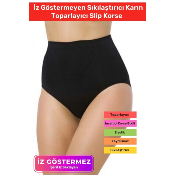 Özel Üretim Yüksek Bel Kaydırmaz İz Göstermeyen Sıkılaştırıcı Karın Toparlayıcı Slip Korse