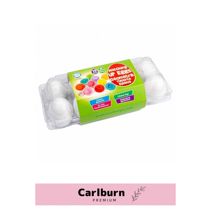 Özel Üretim Zeka Geliştirici Eğitici Çocuk El Göz Kordinasyonu Geometrik Yumurta Eşleme Oyunu 10lu