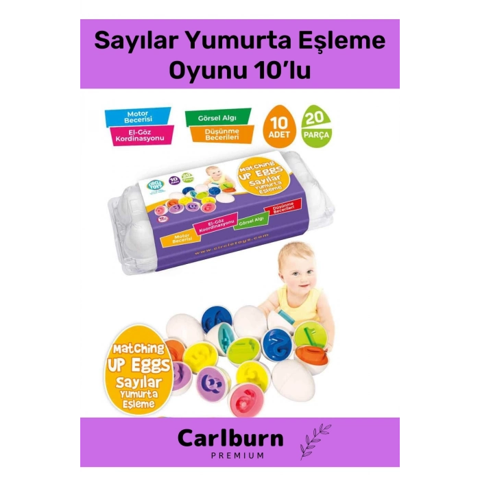Özel Üretim Zeka Geliştirici Eğitici El Göz Kordinasyonu Geometrik Yumurta Sayı Eşleme Oyunu 15li