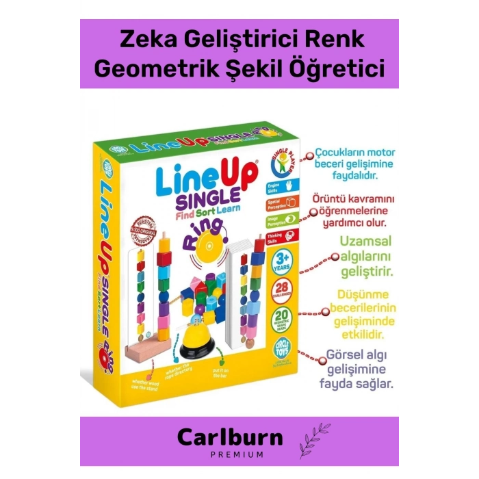 Özel Üretim Zeka Geliştirici Öğretici Lineup Single Ring Bul Sırala Ögren Tek Oyuncu Zilli Oyun