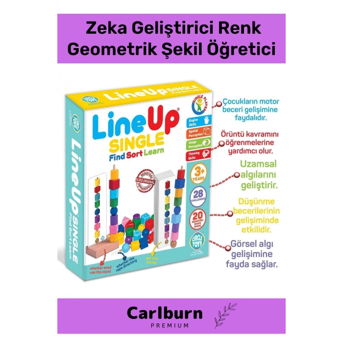Özel Üretim Zeka Geliştirici Renk Geometrik Şekil Öğretici Çocuk Lineup Sıngle Bul Sırala Öğren
