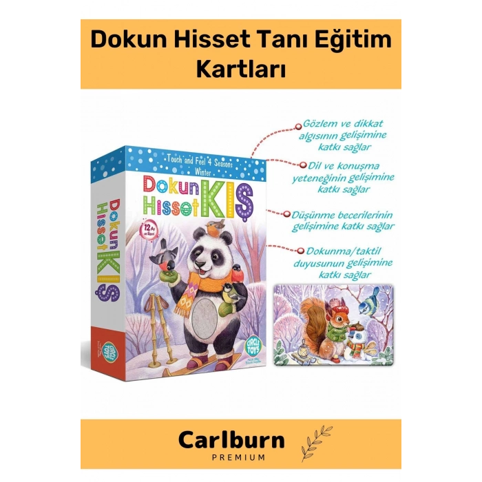 Özel Üretim Duyusal Gelişim Görsel Algı Eğlenceli Öğrenme Çocuk Hisset Tanı Kış Eğitim Kartları