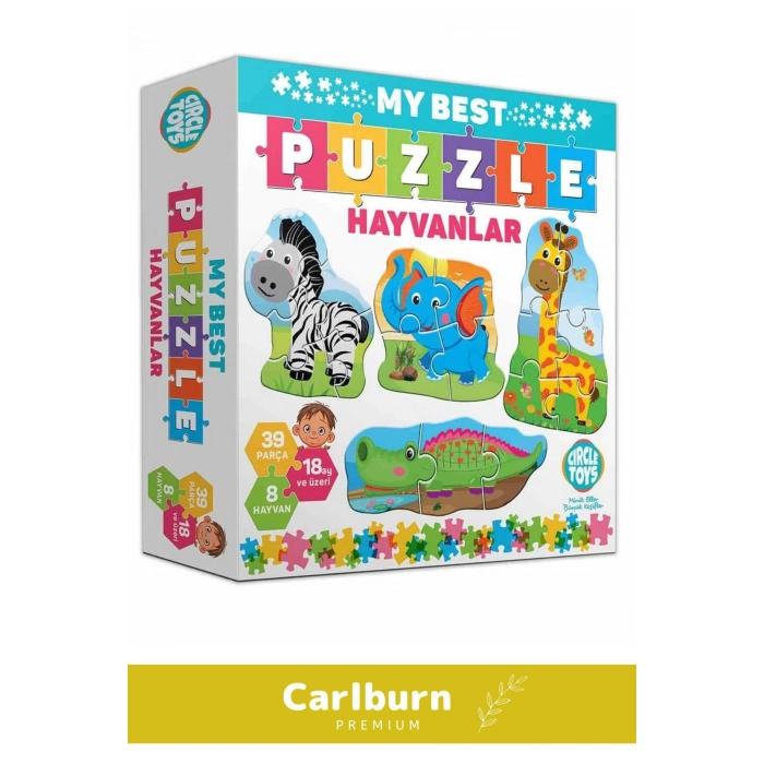 Özel Üretim Zeka Geliştirici Eğitici Çocuk El Göz Koordinasyonu My Best Puzzle Hayvanlar