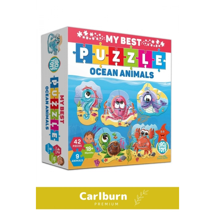 Özel Üretim Zeka Geliştirici Eğitici Çocuk El Göz Koordinasyonu  My Best Puzzle Okyanus Hayvanları